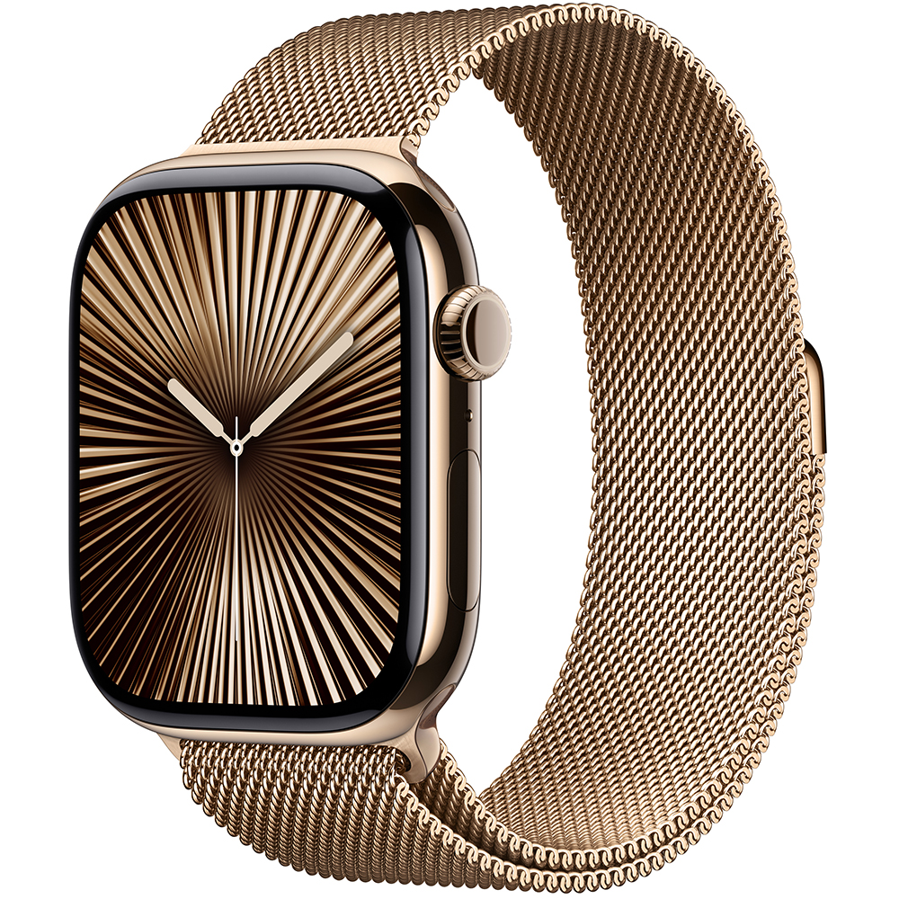 Смарт-часы APPLE Watch S10 GPS+ Cellular 42mm Gold Tit Case Gold Milan Loop (MX083QH/A)
