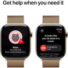 Смарт-часы APPLE Watch S10 GPS+ Cellular 42mm Gold Tit Case Gold Milan Loop (MX083QH/A)