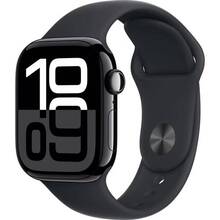 Смарт-часы APPLE Watch S10 GPS+Cellular 42mm Jet Black Alum Case Black Sp/b - S/M (MWX63QH/A)
