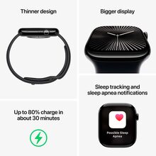 Смарт-часы Apple Watch S10 GPS+Cellular 46mm Silver Aluminum Sport Loop Blue Cloud (MWY23QH/A)
