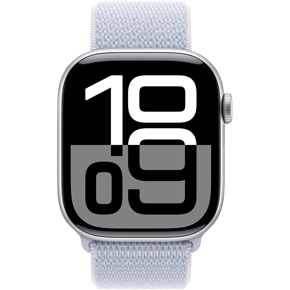 Смарт-часы Apple Watch S10 GPS+Cellular 46mm Silver Aluminum Sport Loop Blue Cloud (MWY23QH/A) Функциональность для взрослых