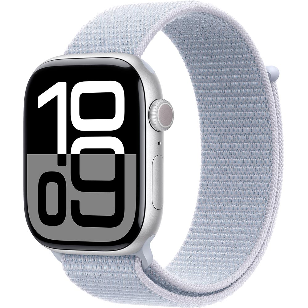 Смарт-часы Apple Watch S10 GPS+Cellular 46mm Silver Aluminum Sport Loop Blue Cloud (MWY23QH/A) Смарт-часы Apple Watch S10 GPS+Cellular 46mm Silver Aluminum Sport Loop Blue Cloud (MWY23QH/A)