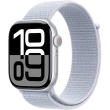 Смарт-часы Apple Watch S10 GPS+Cellular 46mm Silver Aluminum Sport Loop Blue Cloud (MWY23QH/A)