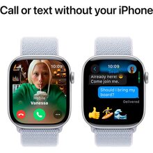 Смарт-часы Apple Watch S10 GPS+Cellular 46mm Silver Aluminum Sport Loop Blue Cloud (MWY23QH/A)