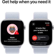 Смарт-часы Apple Watch S10 GPS+Cellular 46mm Silver Aluminum Sport Loop Blue Cloud (MWY23QH/A)