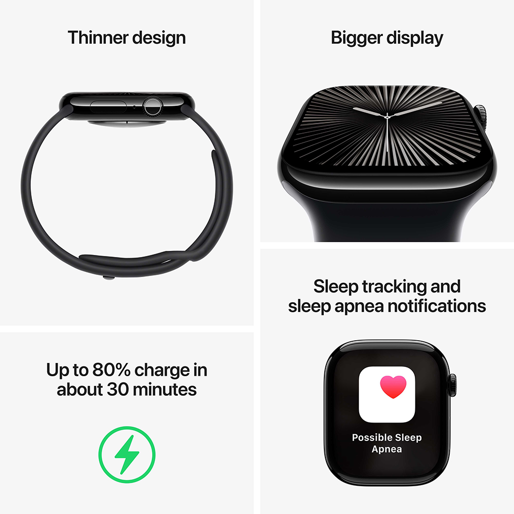 Смарт-годинник APPLE Watch S10 GPS+ Cellular 42mm Nat Tit Case Nat Milan Loop (MWXF3QH/A) Операційна система Watch OS