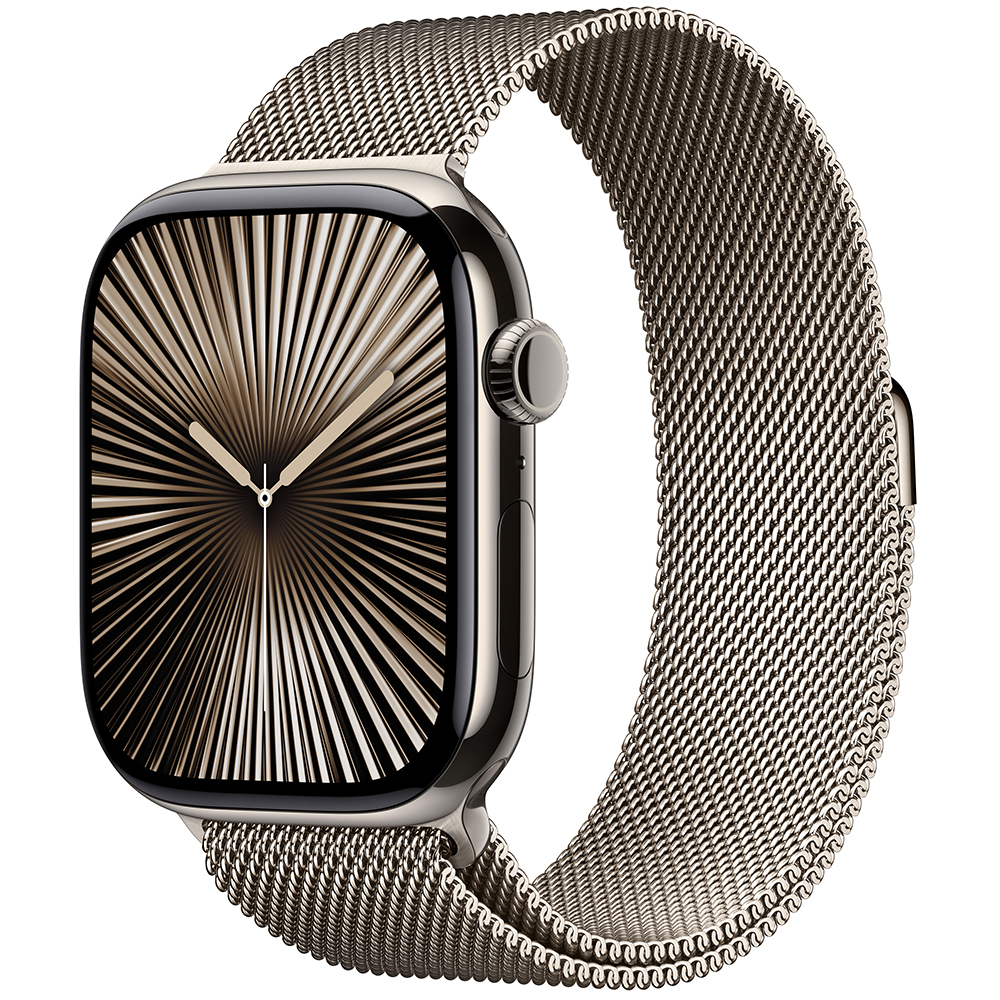 Смарт-годинник APPLE Watch S10 GPS+ Cellular 42mm Nat Tit Case Nat Milan Loop (MWXF3QH/A)