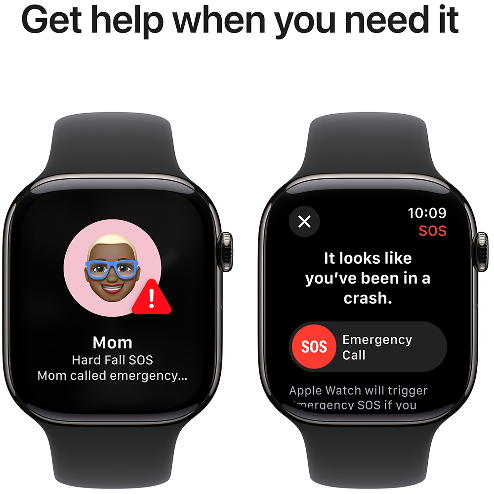 Фото Смарт-часы APPLE Watch S10 GPS+ Cellular 42mm Slate Tit Case Black Sp/b - S/M (MWXG3QH/A)