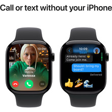 Смарт-часы APPLE Watch S10 GPS+Cellular 46mm Jet Black Aluminum Sport Band Black S/M (MWY33QH/A)