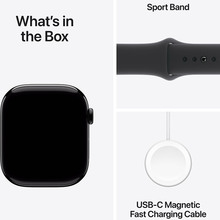 Смарт-часы APPLE Watch S10 GPS+Cellular 46mm Jet Black Aluminum Sport Band Black S/M (MWY33QH/A)