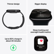 Смарт-часы APPLE Watch S10 GPS+Cellular 46mm Jet Black Aluminum Sport Band Black S/M (MWY33QH/A)
