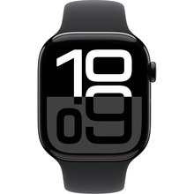 Смарт-часы APPLE Watch S10 GPS+Cellular 46mm Jet Black Aluminum Sport Band Black S/M (MWY33QH/A)