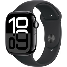 Смарт-часы APPLE Watch S10 GPS+Cellular 46mm Jet Black Aluminum Sport Band Black M/L (MWY43QH/A)