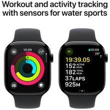 Смарт-годинник APPLE Watch S10 GPS+Cellular 46mm Jet Black Aluminum Sport Band Black M/L (MWY43QH/A)