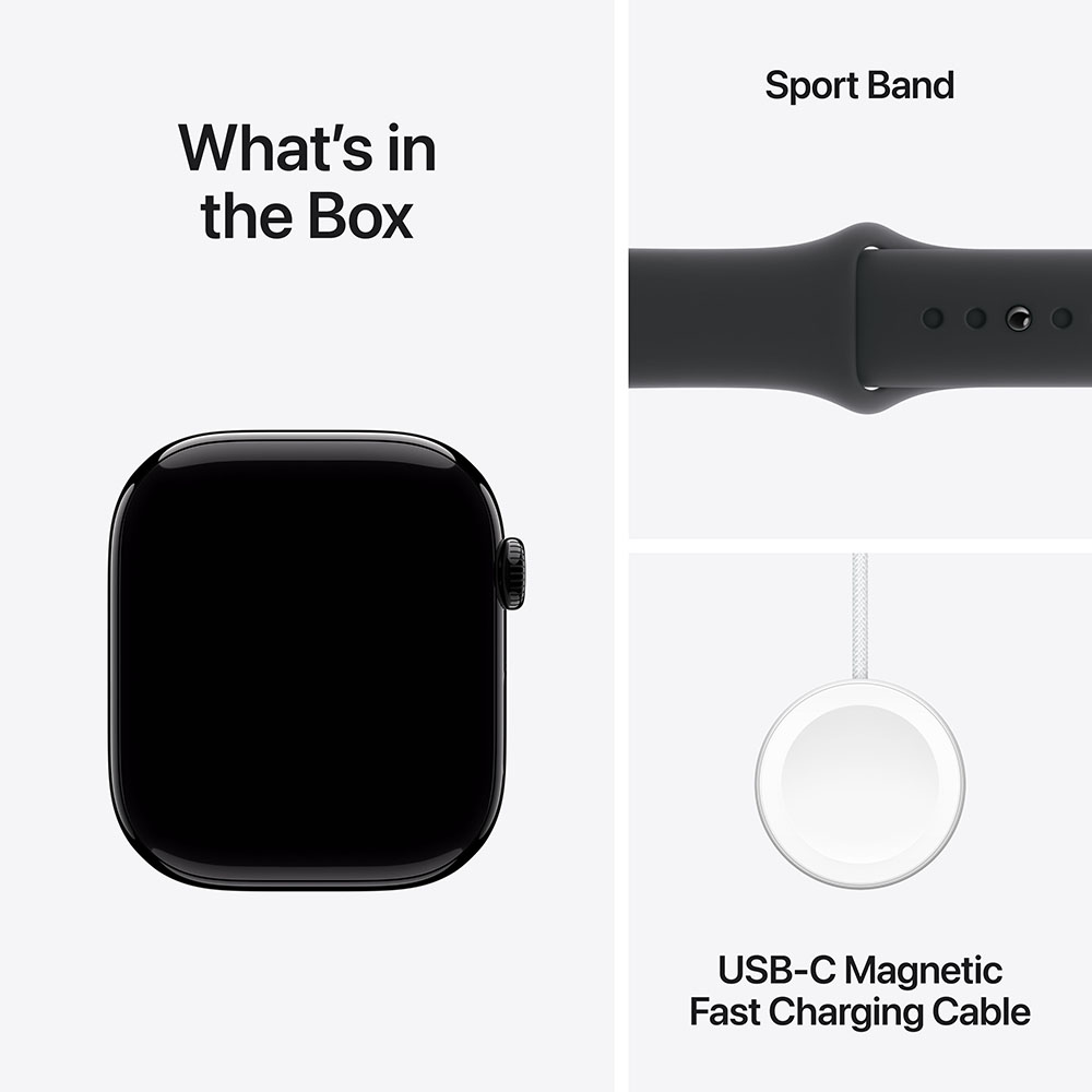 Смарт-годинник APPLE Watch S10 GPS+Cellular 46mm Jet Black Aluminum Sport Band Black M/L (MWY43QH/A) Операційна система Watch OS