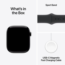 Смарт-годинник APPLE Watch S10 GPS+Cellular 46mm Jet Black Aluminum Sport Band Black M/L (MWY43QH/A)