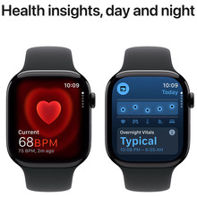 Смарт-годинник APPLE Watch S10 GPS+Cellular 46mm Jet Black Aluminum Sport Band Black M/L (MWY43QH/A)
