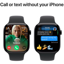 Смарт-годинник APPLE Watch S10 GPS+Cellular 46mm Jet Black Aluminum Sport Band Black M/L (MWY43QH/A)