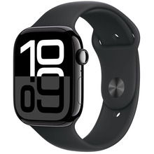 Смарт-годинник APPLE Watch S10 GPS+Cellular 46mm Jet Black Aluminum Sport Band Black M/L (MWY43QH/A)