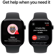 Смарт-годинник APPLE Watch S10 GPS+Cellular 46mm Jet Black Aluminum Sport Band Black M/L (MWY43QH/A)