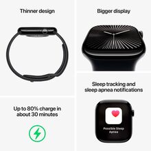 Смарт-часы APPLE Watch S10 GPS+Cellular 46mm Jet Black Aluminum Sport Loop Ink (MWY53QH/A)