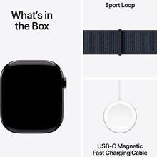 Смарт-часы APPLE Watch S10 GPS+Cellular 46mm Jet Black Aluminum Sport Loop Ink (MWY53QH/A)