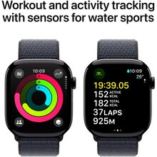Смарт-часы APPLE Watch S10 GPS+Cellular 46mm Jet Black Aluminum Sport Loop Ink (MWY53QH/A)