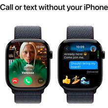 Смарт-часы APPLE Watch S10 GPS+Cellular 46mm Jet Black Aluminum Sport Loop Ink (MWY53QH/A)