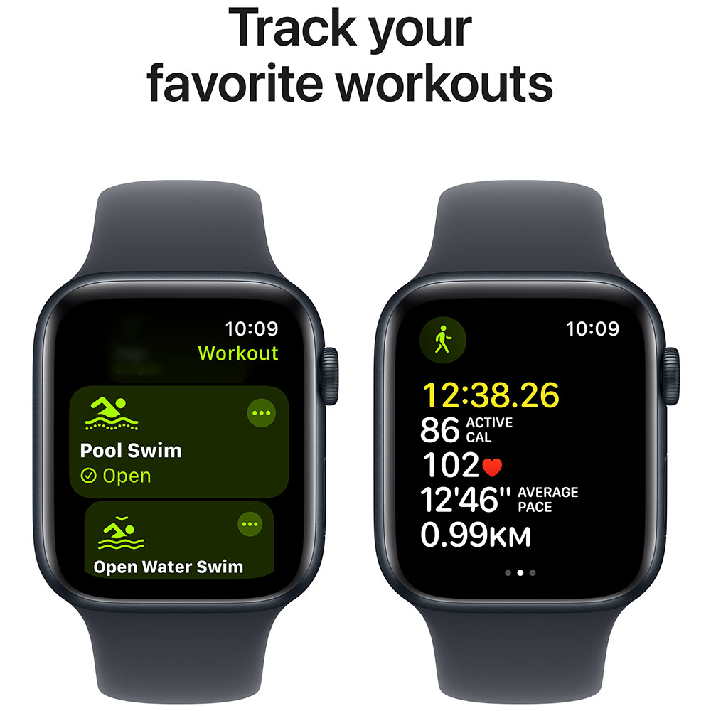 Фото Смарт-часы APPLE Watch SE GPS+Cellular 40mm Midnight Aluminum Sport Band Midnight M/L (MXGD3QH/A)