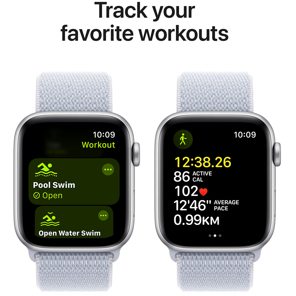 Фото Смарт-часы APPLE Watch SE GPS+Cellular 40mm Silver Aluminum Sport Loop Blue Cloud (MXGE3QH/A)