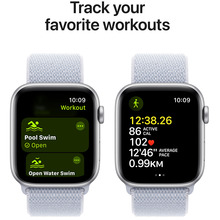 Смарт-часы APPLE Watch SE GPS+Cellular 40mm Silver Aluminum Sport Loop Blue Cloud (MXGE3QH/A)