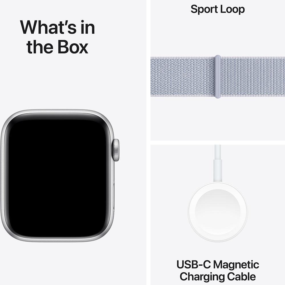 Фото Смарт-часы APPLE Watch SE GPS+Cellular 40mm Silver Aluminum Sport Loop Blue Cloud (MXGE3QH/A)