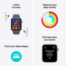 Смарт-часы APPLE Watch SE GPS+Cellular 40mm Silver Aluminum Sport Band Denim M/L (MXGG3QH/A)