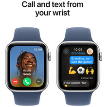 Смарт-часы APPLE Watch SE GPS+Cellular 40mm Silver Aluminum Sport Band Denim M/L (MXGG3QH/A)