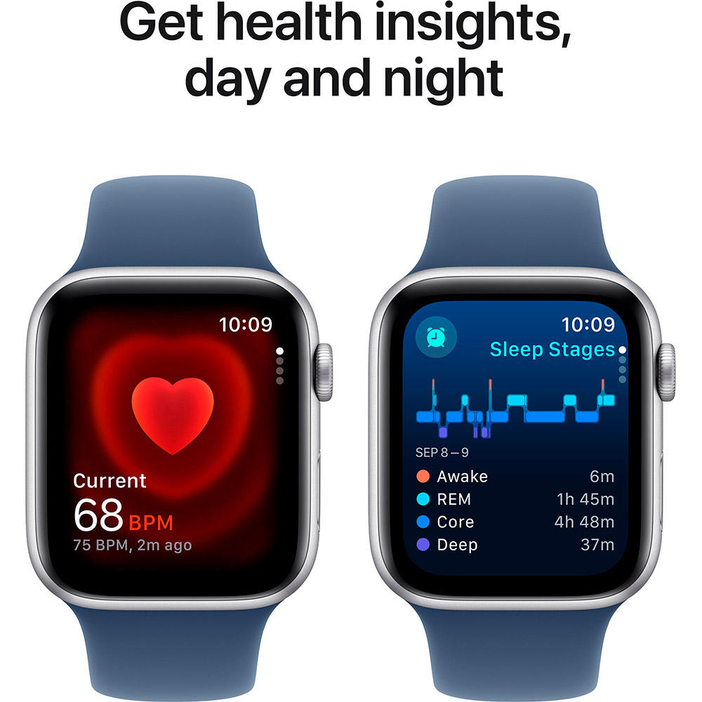 Смарт-часы APPLE Watch SE GPS+Cellular 40mm Silver Aluminum Sport Band Denim M/L (MXGG3QH/A) Вид деятельности велоспорт