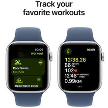 Смарт-часы APPLE Watch SE GPS+Cellular 40mm Silver Aluminum Sport Band Denim M/L (MXGG3QH/A)
