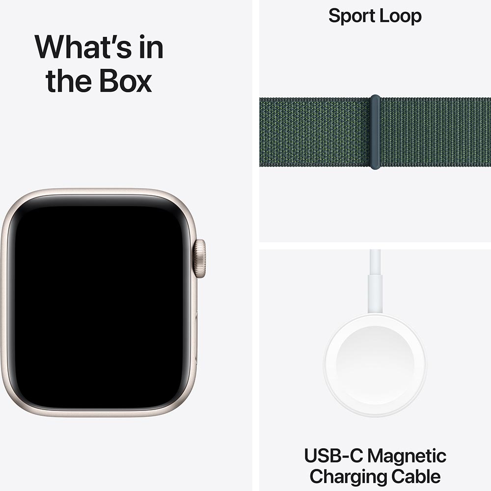 Фото Смарт-часы APPLE Watch SE GPS+Cellular 40mm Starlight Aluminum Sport Loop Lake Green (MXGH3QH/A)