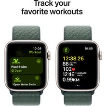 Смарт-часы APPLE Watch SE GPS+Cellular 40mm Starlight Aluminum Sport Loop Lake Green (MXGH3QH/A)