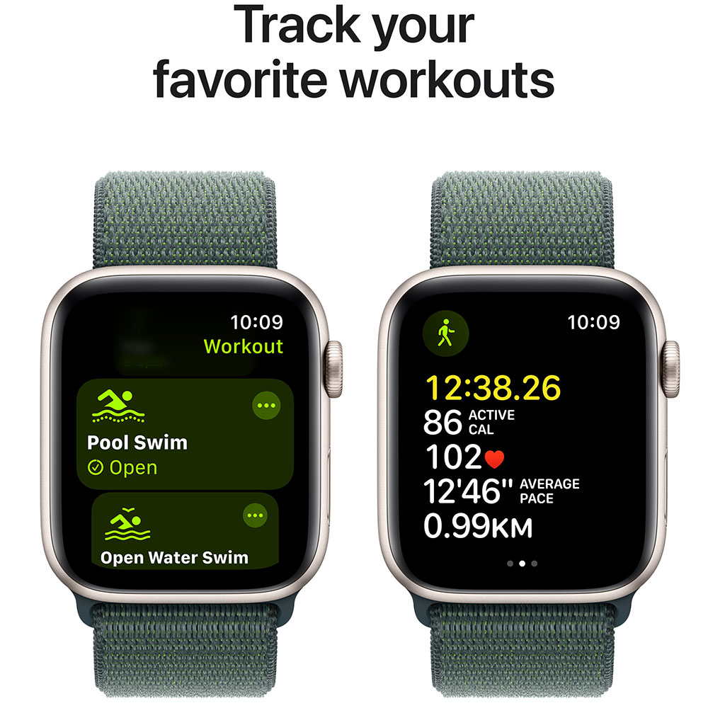 Фото Смарт-часы APPLE Watch SE GPS+Cellular 44mm Starl Alum Case Lake Green Sp Loop (MXGV3QH/A)