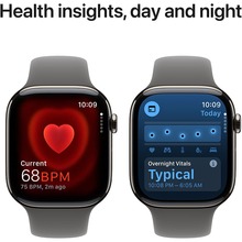 Смарт-годинник APPLE Watch Series 10 GPS+Cellular 46mm Nat Tit Case Stone Grey Sp/b - S/M (MWY93QH/A)