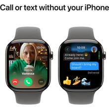 Смарт-годинник APPLE Watch Series 10 GPS+Cellular 46mm Nat Tit Case Stone Grey Sp/b - S/M (MWY93QH/A)
