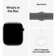 Смарт-годинник APPLE Watch Series 10 GPS+Cellular 46mm Nat Tit Case Stone Grey Sp/b - S/M (MWY93QH/A)