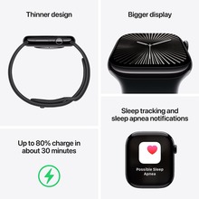 Смарт-годинник APPLE Watch Series 10 GPS+Cellular 46mm Nat Tit Case Stone Grey Sp/b - S/M (MWY93QH/A)