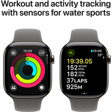 Смарт-часы APPLE Watch Series 10 GPS+Cellular 46mm Nat Tit Case Stone Grey Sp/b - M/L (MWYA3QH/A)