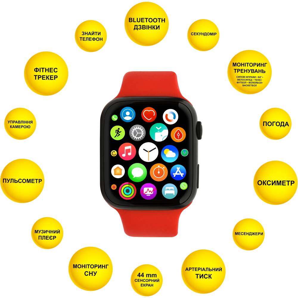 Смарт-годинник AURA X2 Pro 44mm Red (SWAX244R) Операційна система Nucleos OS