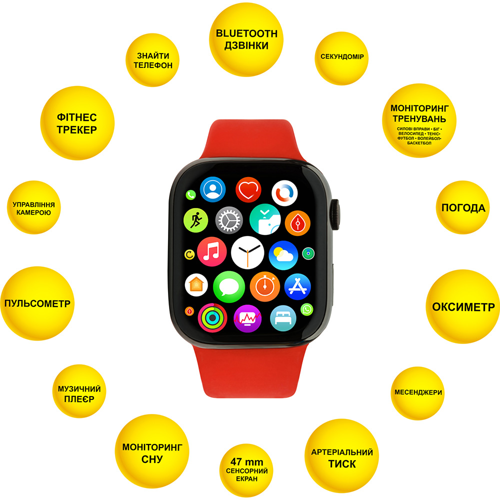 Смарт-годинник AURA X3 Pro 47mm Red (SWAX347R) Функціональність для дорослих