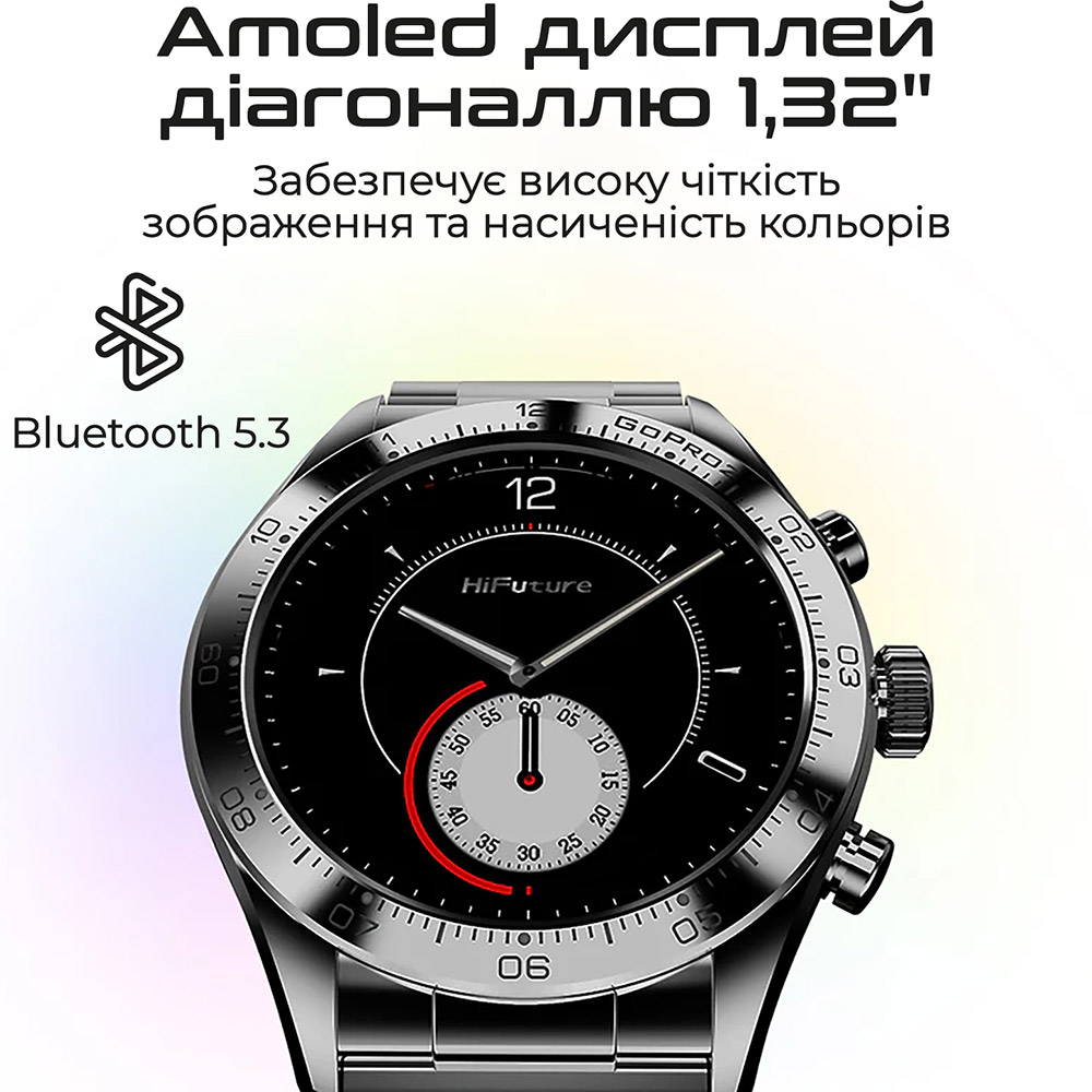 Смарт-часы HIFUTURE GoPro 2 Silver (6972576182357) Совместимость iOS (Apple)