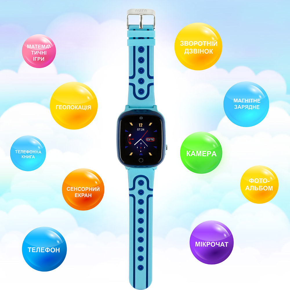 Смарт-годинник AURA A200 Tracker/WIFI Blue (AUR-A200-BL) Сумісність iOS (Apple)