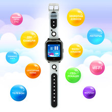 Смарт-годинник AURA A100 Tracker/WIFI Black (AUR-A100-B)