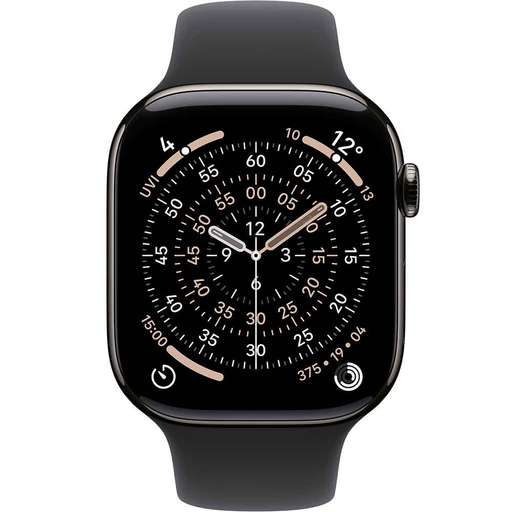 Смарт-часы APPLE Watch Series 11GPS + Cellular 42mmSlate Titanium Case with Black Sport Band - S/M Функциональность для взрослых